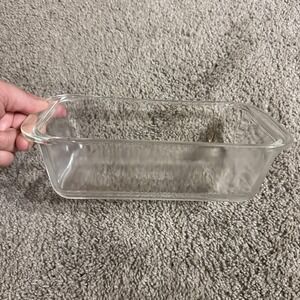 Vintage PYREX (all Caps) #213 Clear Glass Loaf Pan 1.5Qt 8.5x5x3" Bright & Clear